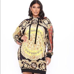 Fashion Nova Tall Edge of Town Sweatshirt Mini Dress